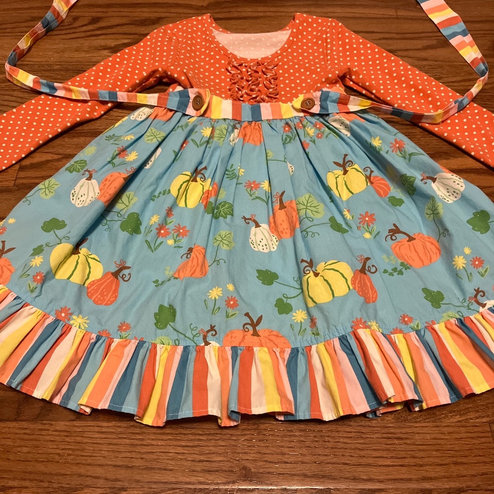 Eleanor Rose size 5-6 Pumpkin Dress GUC